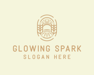 Sunny Wheat Crop Farm logo design