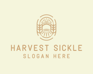 Sunny Wheat Crop Farm logo design