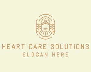 Sunny Wheat Crop Farm logo design