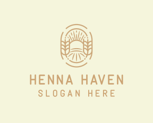 Sunny Wheat Crop Farm logo design