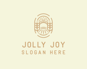 Sunny Wheat Crop Farm logo design