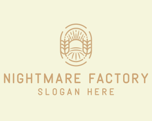 Sunny Wheat Crop Farm logo design