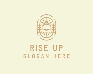 Sunny Wheat Crop Farm logo design