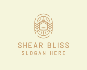 Sunny Wheat Crop Farm logo design