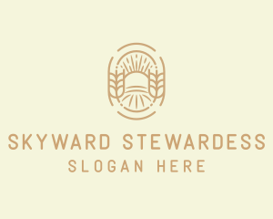 Sunny Wheat Crop Farm logo design