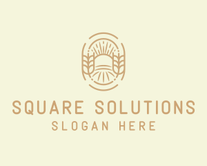 Sunny Wheat Crop Farm logo design