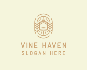 Sunny Wheat Crop Farm logo design