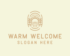 Sunny Wheat Crop Farm logo design