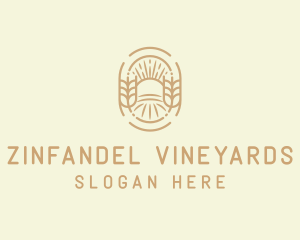 Sunny Wheat Crop Farm logo design