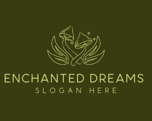 Magical Organic Mushroom  logo design
