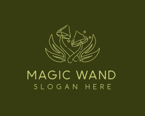 Magical Organic Mushroom  logo design