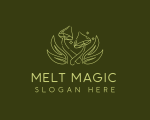 Magical Organic Mushroom  logo design