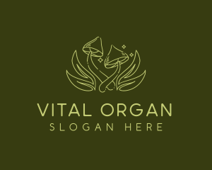 Magical Organic Mushroom  logo design