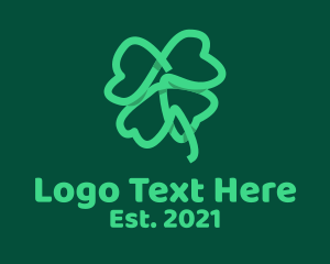 Natural - Irish Shamrock Leaf logo design