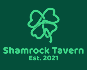 Irish Shamrock Leaf  logo design