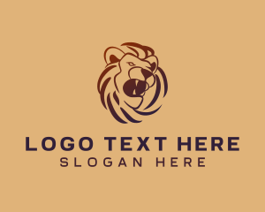 Feline - Lion Safari Wildlife logo design