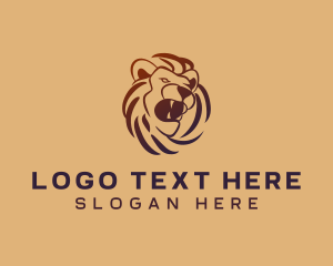 Hunter - Lion Safari Wildlife logo design