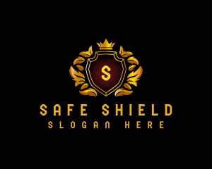 Crest Shield Crown logo design