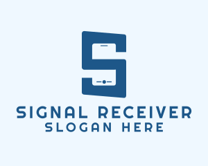 Digital Phone Letter S  logo design