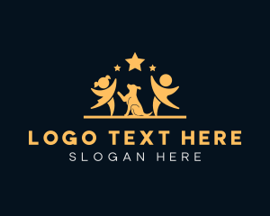 Shelter - Children Dog Stars logo design