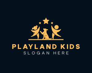 Children Dog Stars logo design