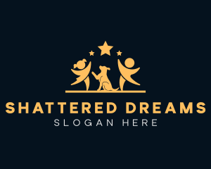 Children Dog Stars logo design