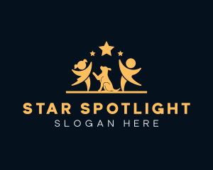 Children Dog Stars logo design