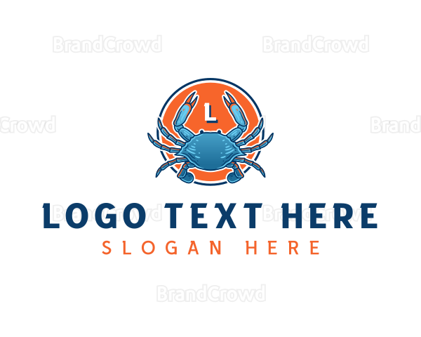 Crustacean Seafood Crab Logo