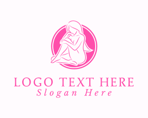 Naked - Sexy Woman Model logo design