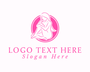 Topless - Sexy Woman Model logo design