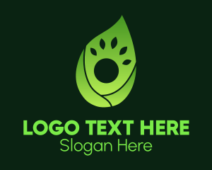 Nutrition - Green Gradient Leaf Human logo design