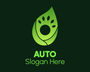 Green Gradient Leaf Human Logo