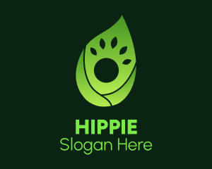 Gardener - Green Gradient Leaf Human logo design