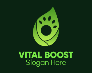 Supplements - Green Gradient Leaf Human logo design