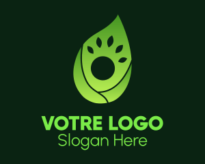 Care - Green Gradient Leaf Human logo design