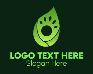 Supplements - Green Gradient Leaf Human logo design