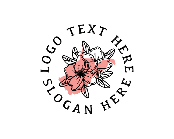 West Virginia - Rhododendron West Virginia Flower logo design
