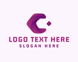 Application - Digital Advertising Letter C logo design