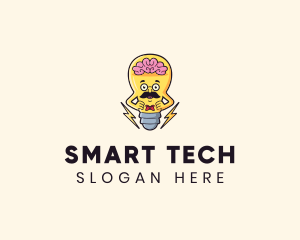 Smart - Smart Volt Lightbulb logo design
