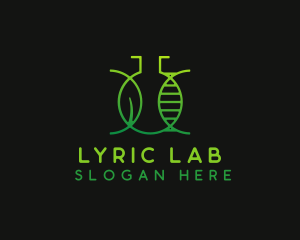 Biotech Science Leaf Flask logo design