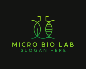 Biotech Science Leaf Flask logo design