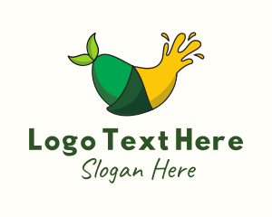 Fruit Shop - Green Mango Juice logo design