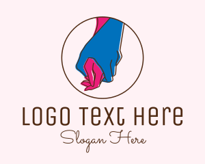 Support Group - Hand Holding Support logo design