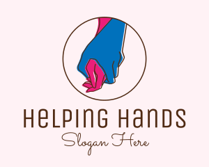 Hand Holding Support logo design