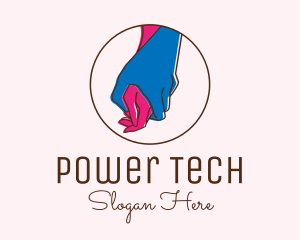 Transgender - Hand Holding Support logo design