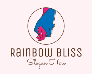 Lgbtq - Hand Holding Support logo design