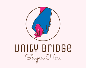 Inclusion - Hand Holding Support logo design