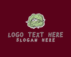 Rootcrop - Cartoon Cabbage Veggie logo design