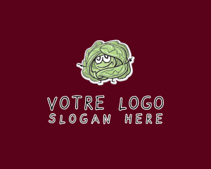Cartoon Cabbage Veggie Logo