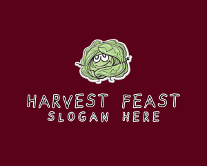 Cartoon Cabbage Veggie logo design